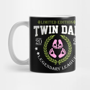 Twin Girls Dad Est 2024 Twin Dad To Be New Daddy Mug